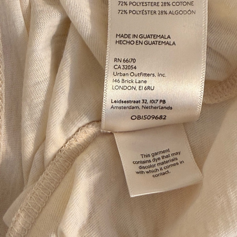 WE THE FREE Light Cream Raw Hemmed Tee FLAW - Picture 12 of 12